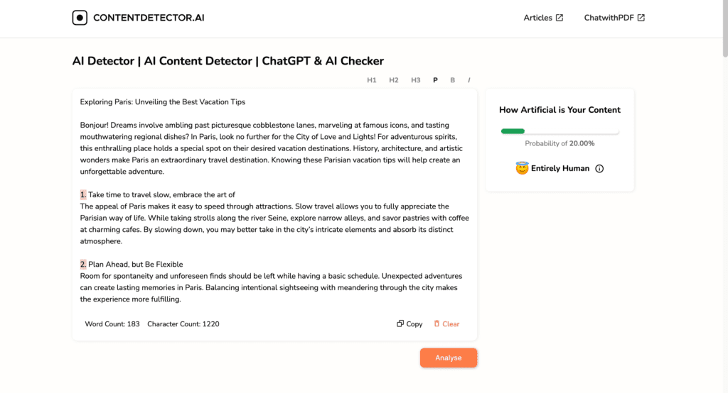 Stealthwriter contentdetector