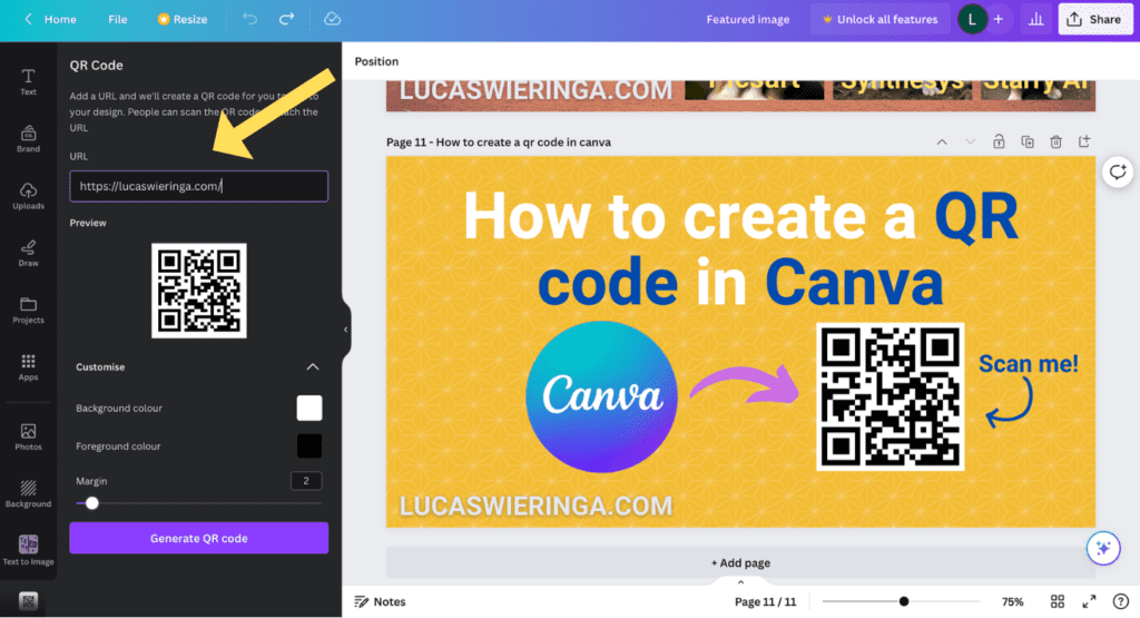 Canva URL