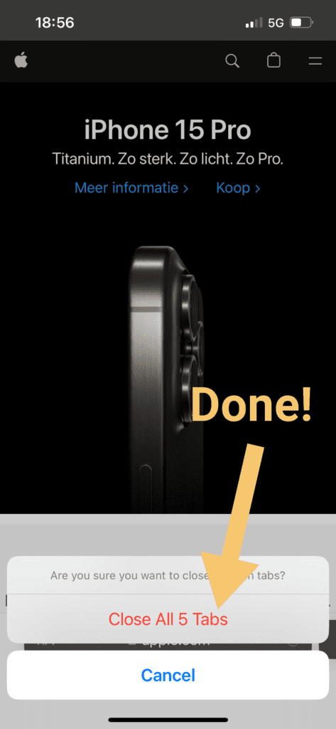 how to close all tabs on iphone_4