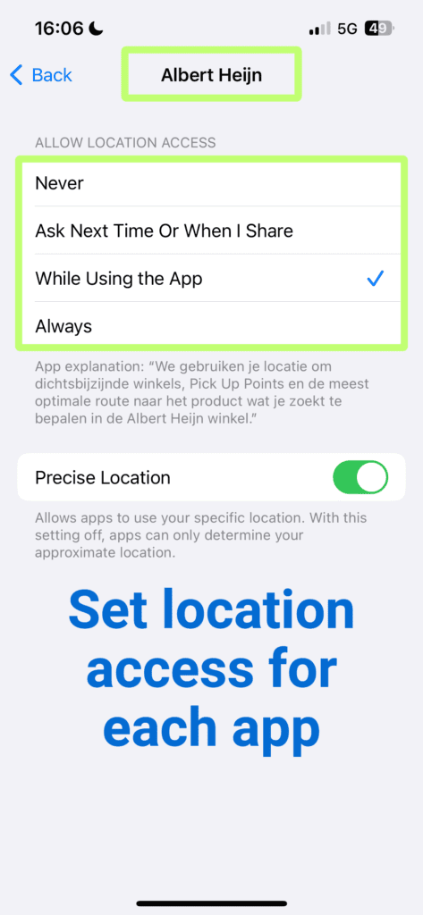 how to turn off location on iphone-6